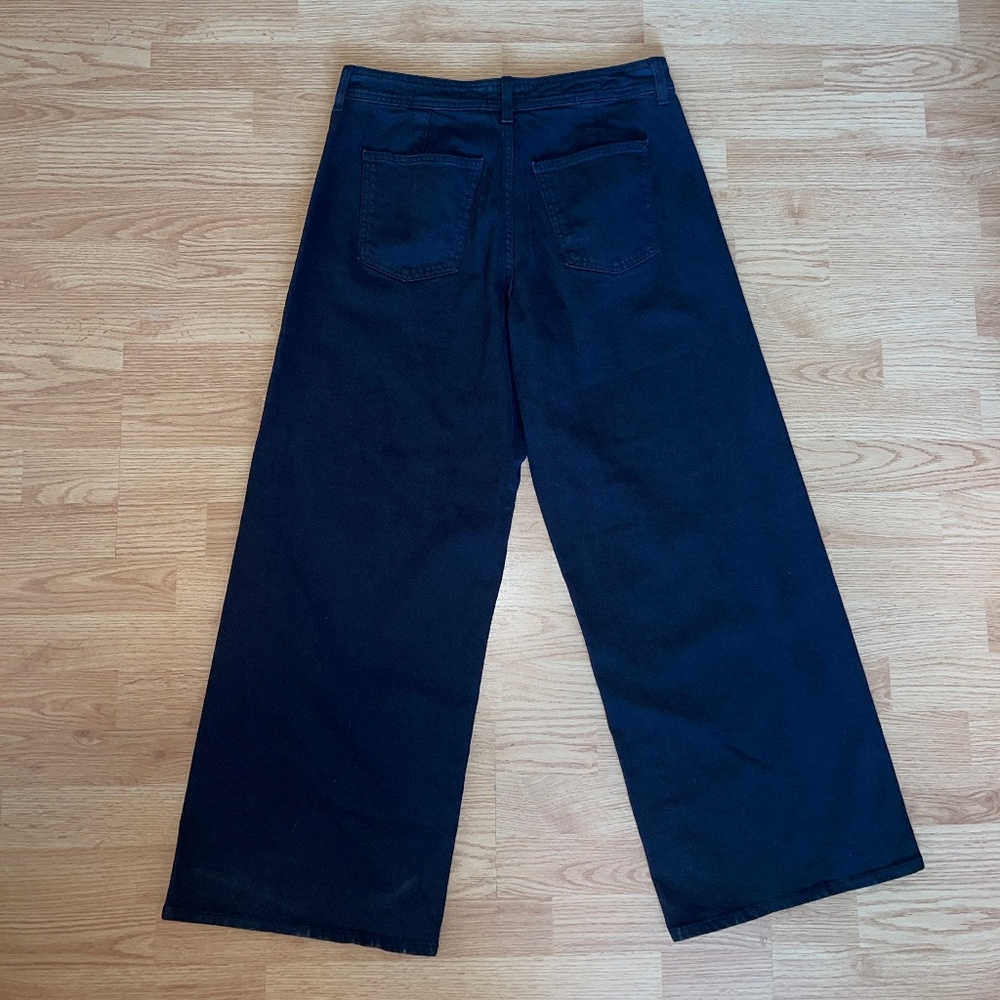 Universal Thread High Rise Sailor Wide Leg Black Denim Jeans / Pants Size 12 - Picture 8 of 8
